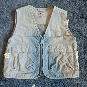 Zara light blue Utility Vest